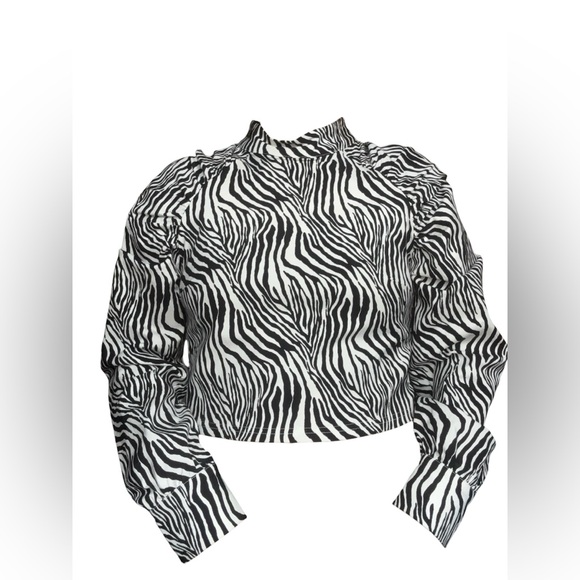 Pieces Tops - Zebra Print Women's Top